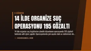 14 İlde Organize Suç Operasyonu 195 Gözaltı