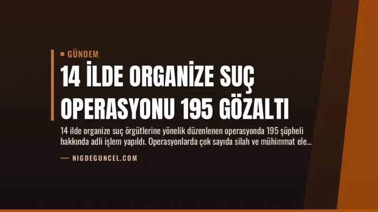 14 İlde Organize Suç Operasyonu 195 Gözaltı