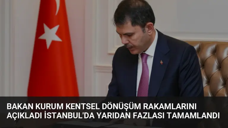 Bakan Kurum Kentsel Dönüşüm Rakamlarını Açıkladı İstanbul’da Yarıdan Fazlası Tamamlandı