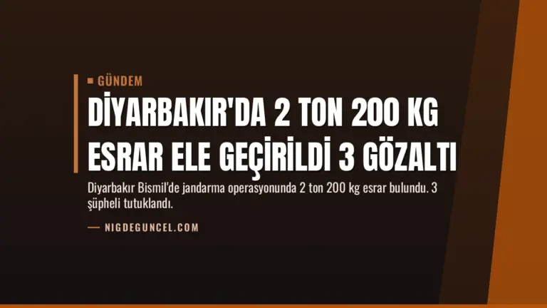 Diyarbakır’da 2 Ton 200 Kg Esrar Ele Geçirildi 3 Gözaltı