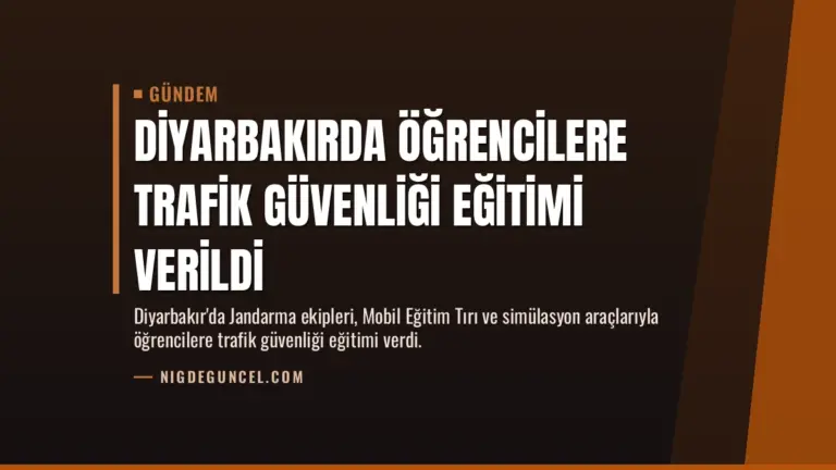 Diyarbakırda Öğrencilere Trafik Güvenliği Eğitimi Verildi