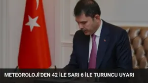 Meteoroloji’den 42 İle Sarı 6 İle Turuncu Uyarı