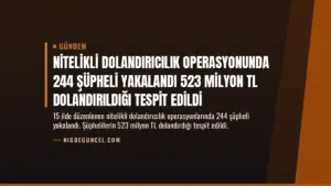 Nitelikli Dolandırıcılık Operasyonunda 244 Şüpheli Yakalandı 523 Milyon TL Dolandırıldığı Tespit Edildi