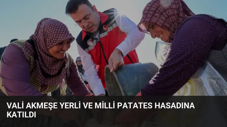 Vali Akmeşe Yerli ve Milli Patates Hasadına Katıldı
